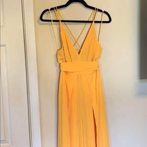 Bright yellow jumpsuit